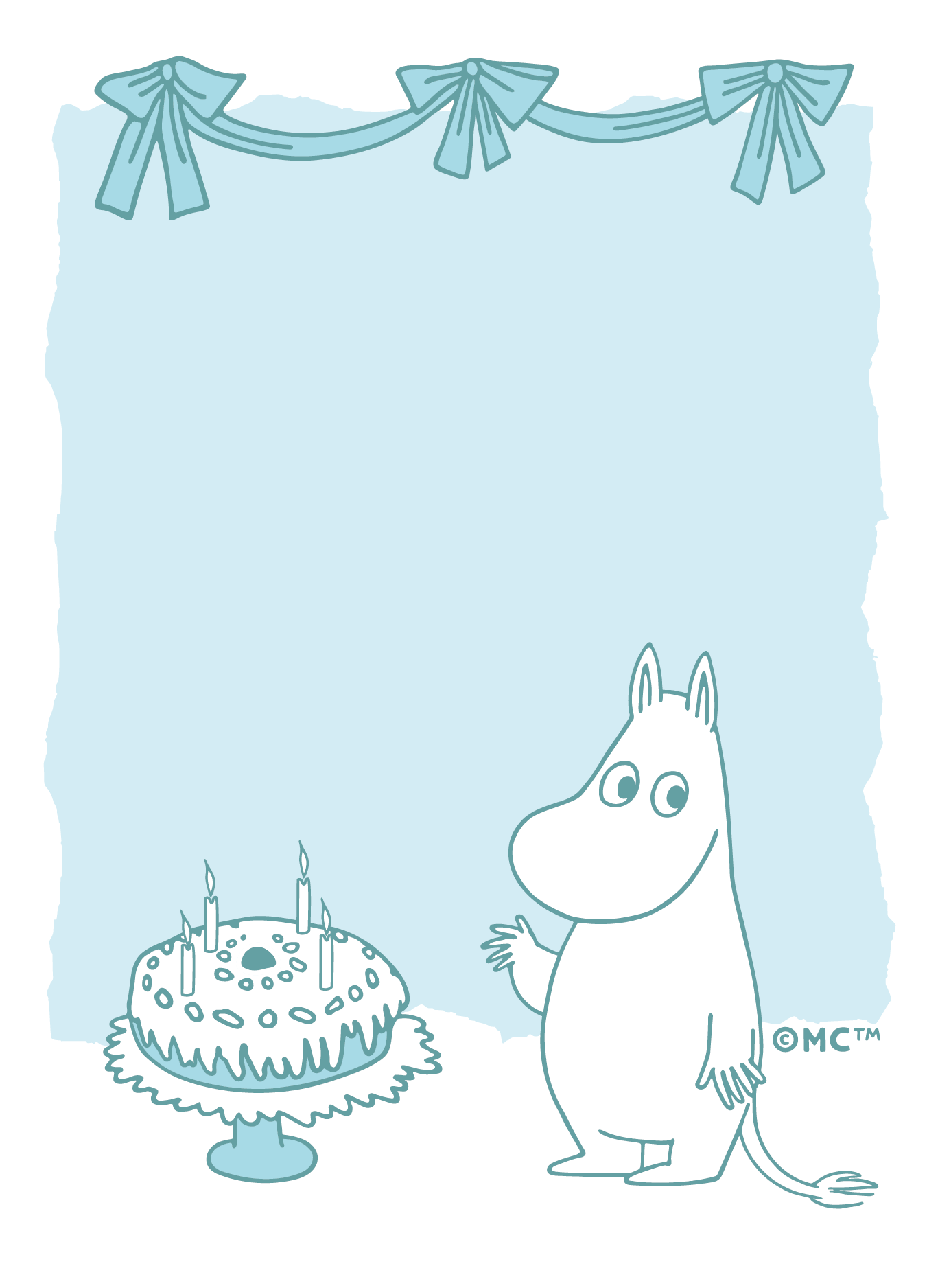 Moomin Greeting Card - Birthday Cake