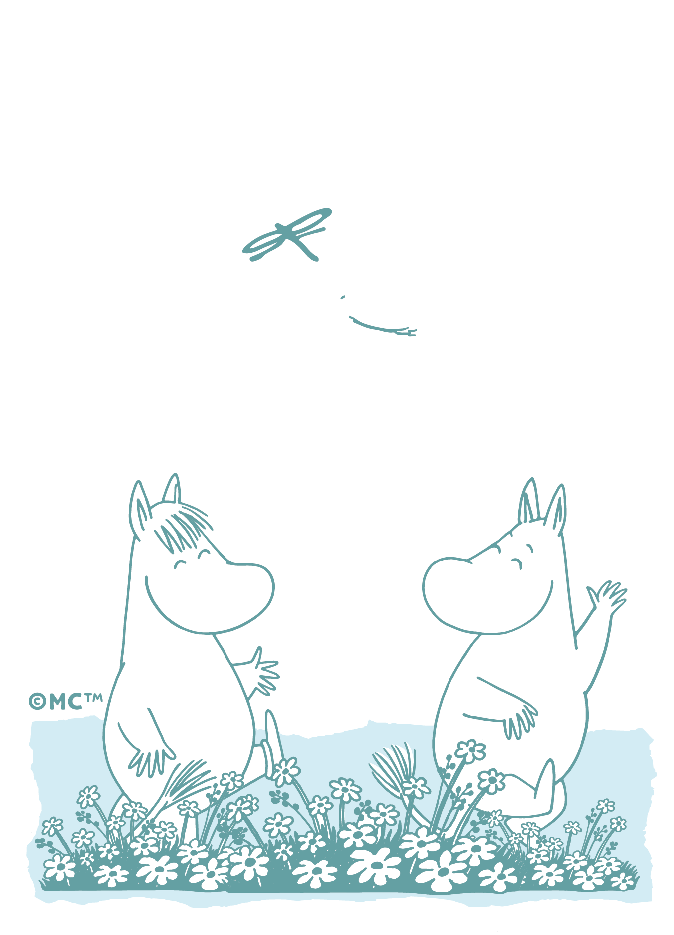 Moomin Greeting Card - Meadow With Snorkmaiden
