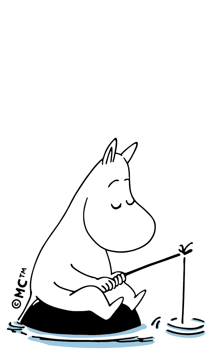 Moomin Character Sticker - Fishing Time