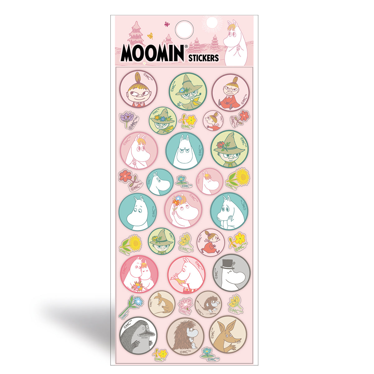 Moomin Journal Sticker Sheet - Bubble Pink