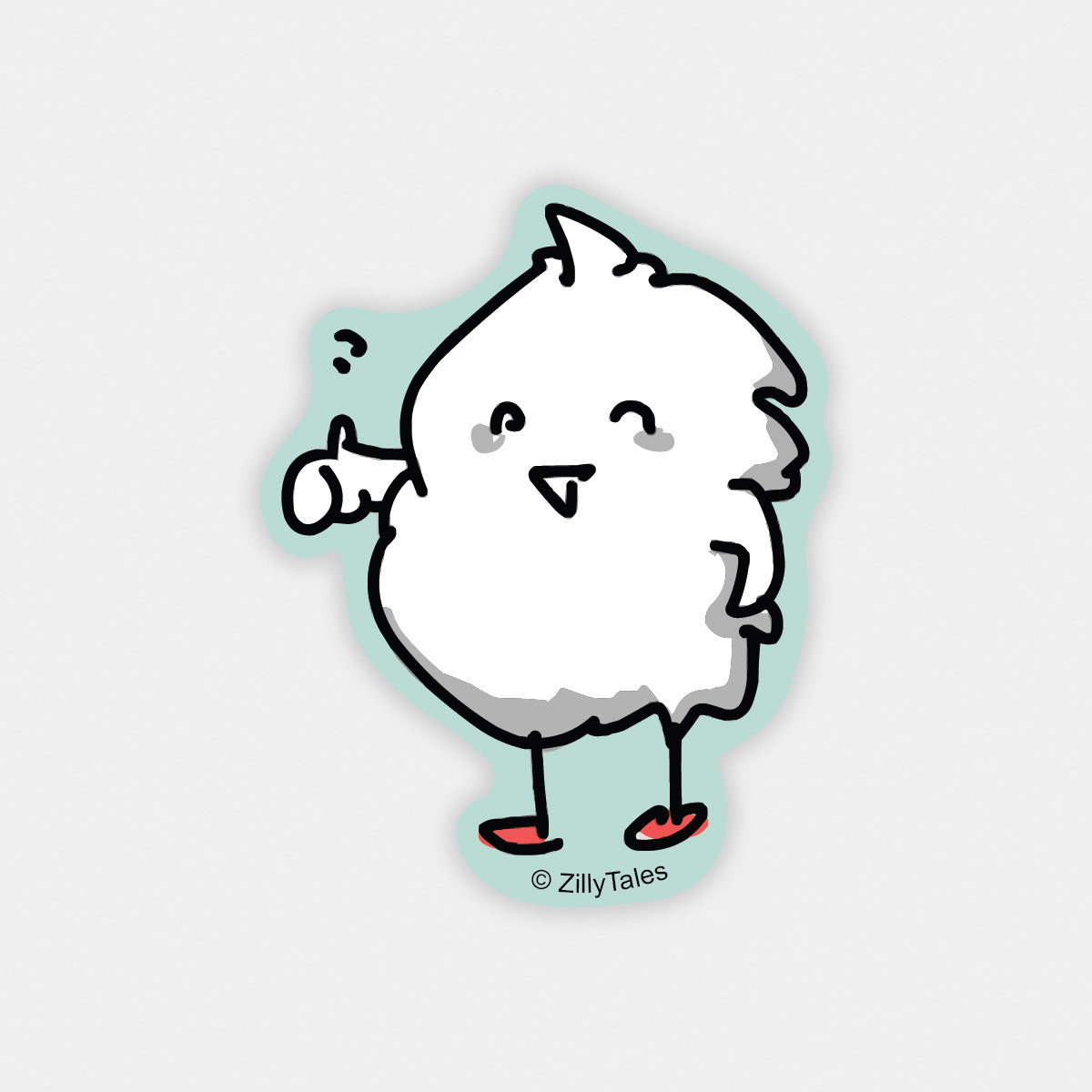 Ghost Thumbs Up Sticker
