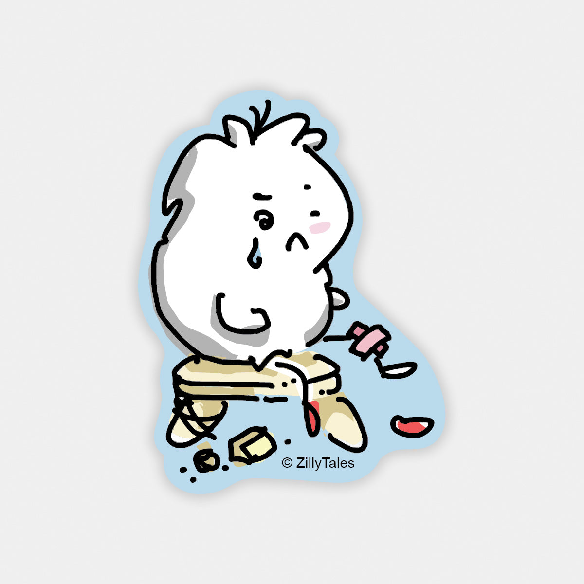 Ghost Hurting Sticker