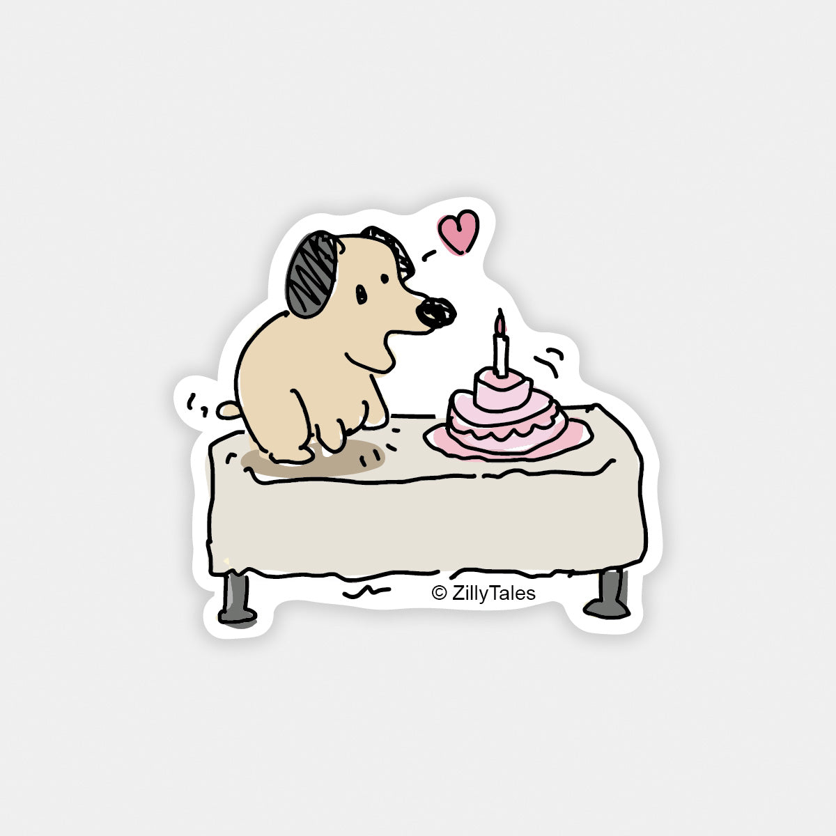 Scout with Birthday Cake Sticker