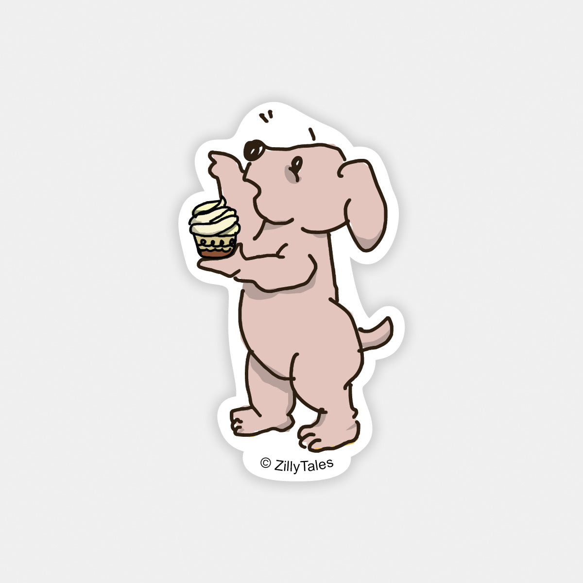 Sora with Cupcake Sticker