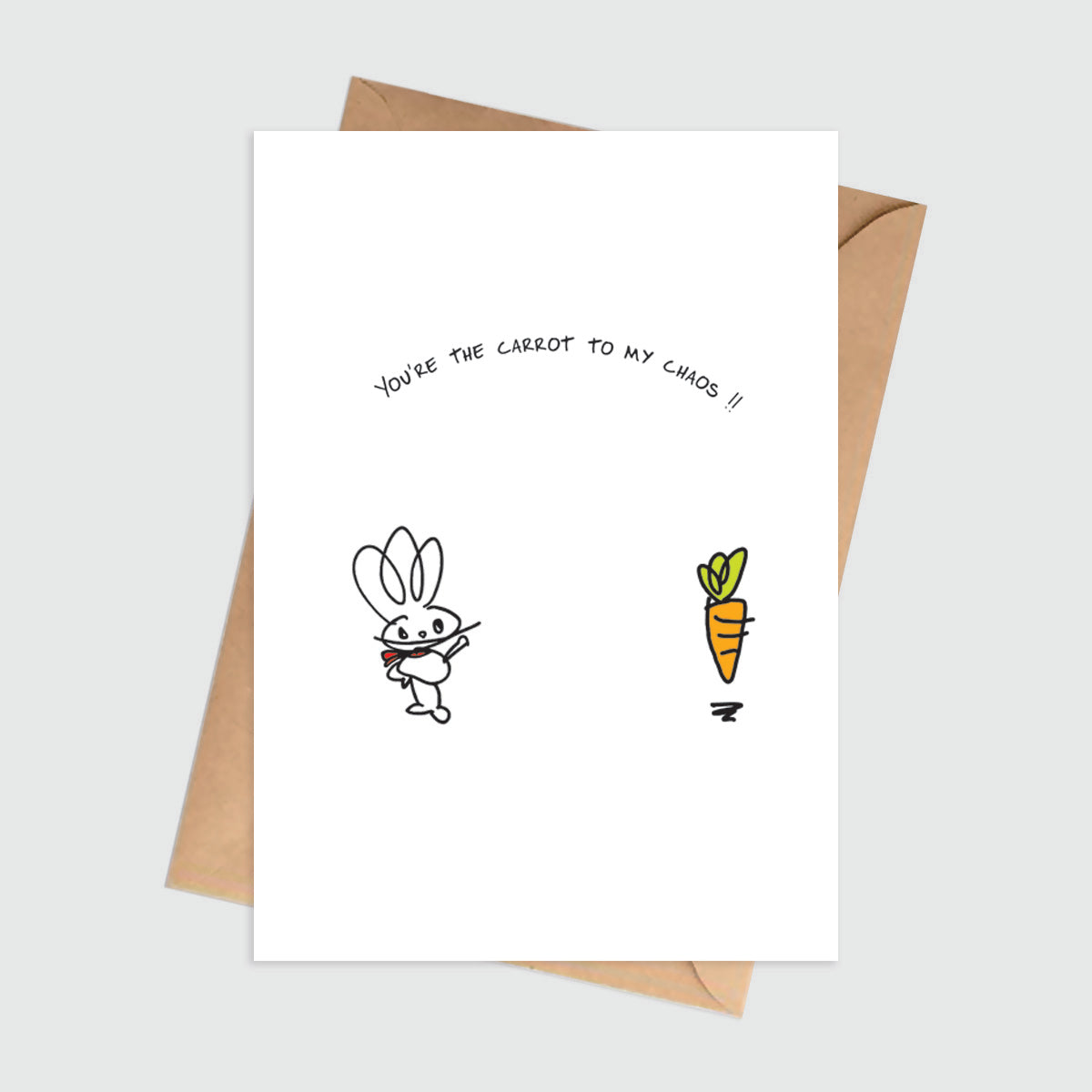 Carrot To My Chaos Love Friendship Card