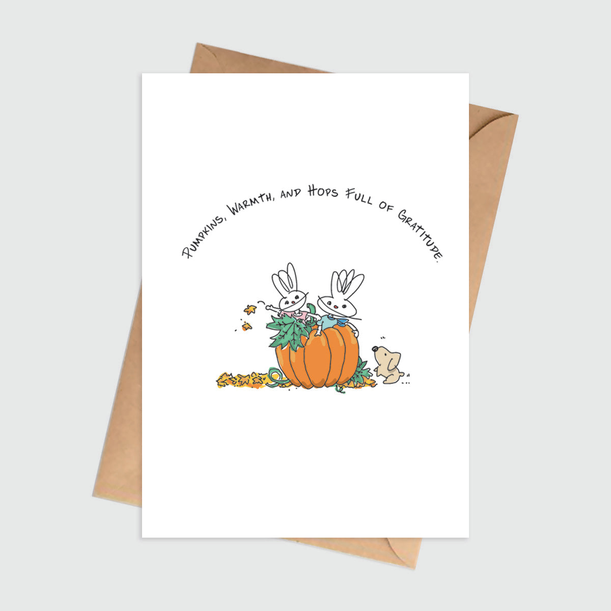 Pumpkins, Warmth, Gratitude Thanksgiving Card