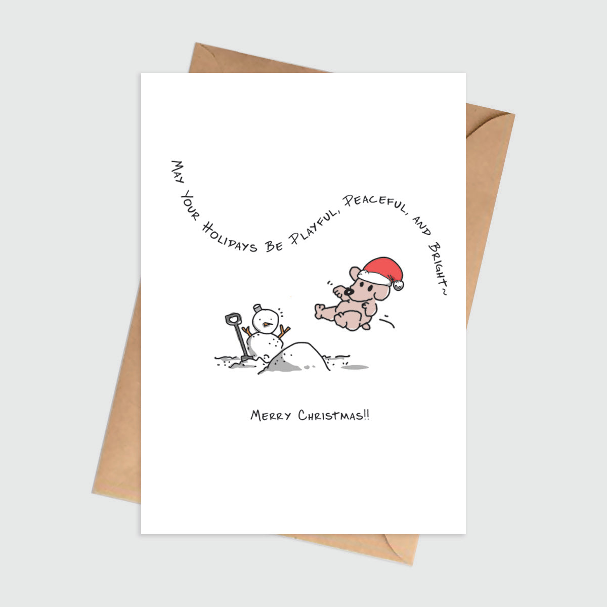 Tumble, Giggle, Glow. Holiday Mode On Christmas Card