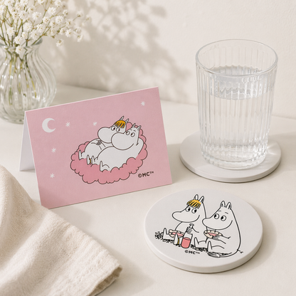 Moomin Mini Greeting Card - Cozy Cloud with Snorkmaiden