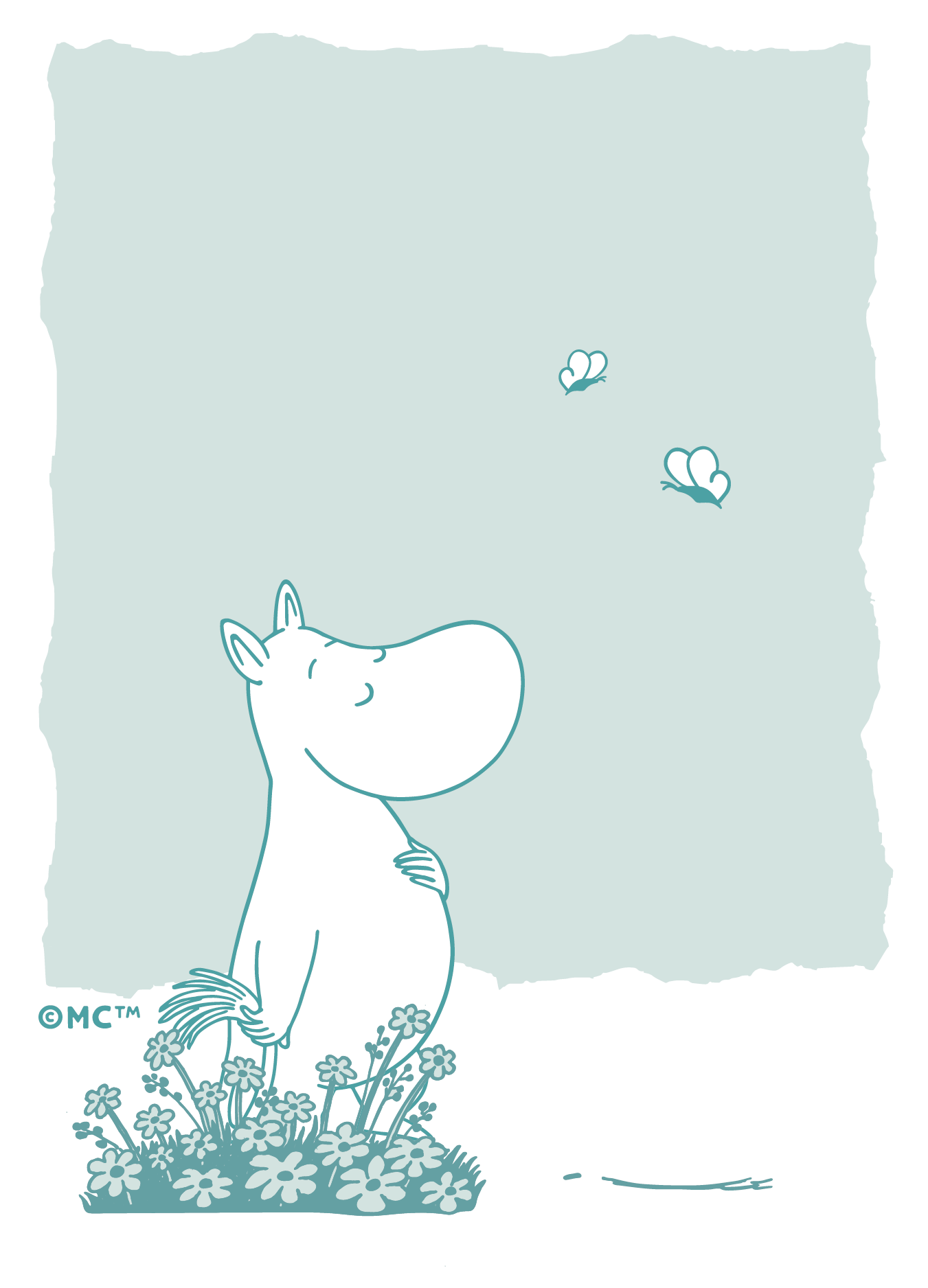 Moomin Greeting Card - Butterflies
