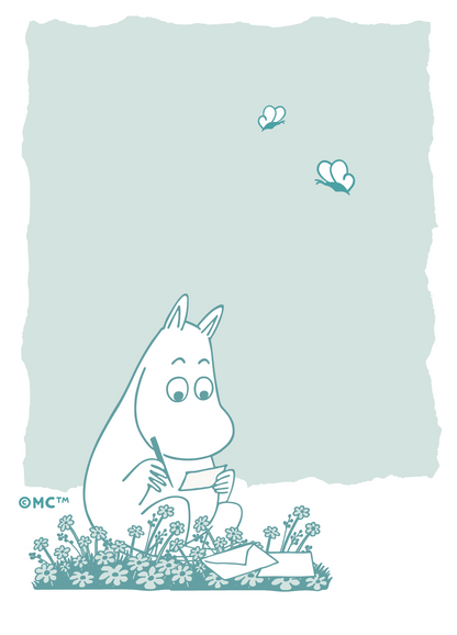 Moomin Greeting Card - Writing Letters