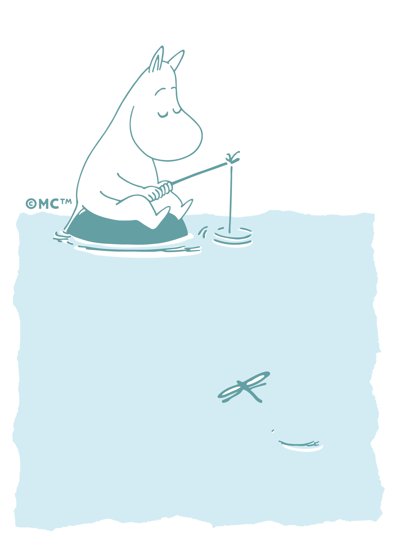 Moomin Greeting Card - Fishing