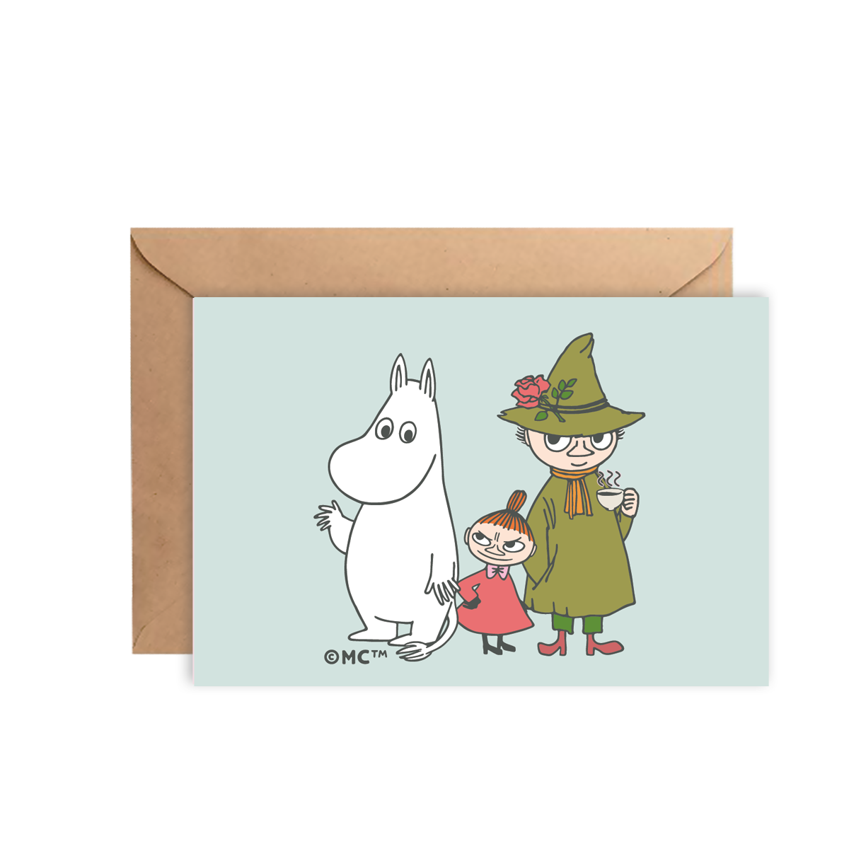 Moomin Mini Greeting Card - Coffee and Friends