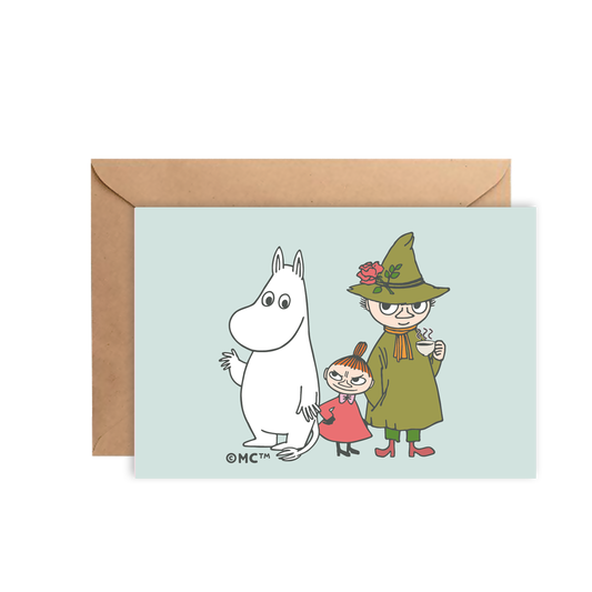 Moomin Mini Greeting Card - Coffee and Friends
