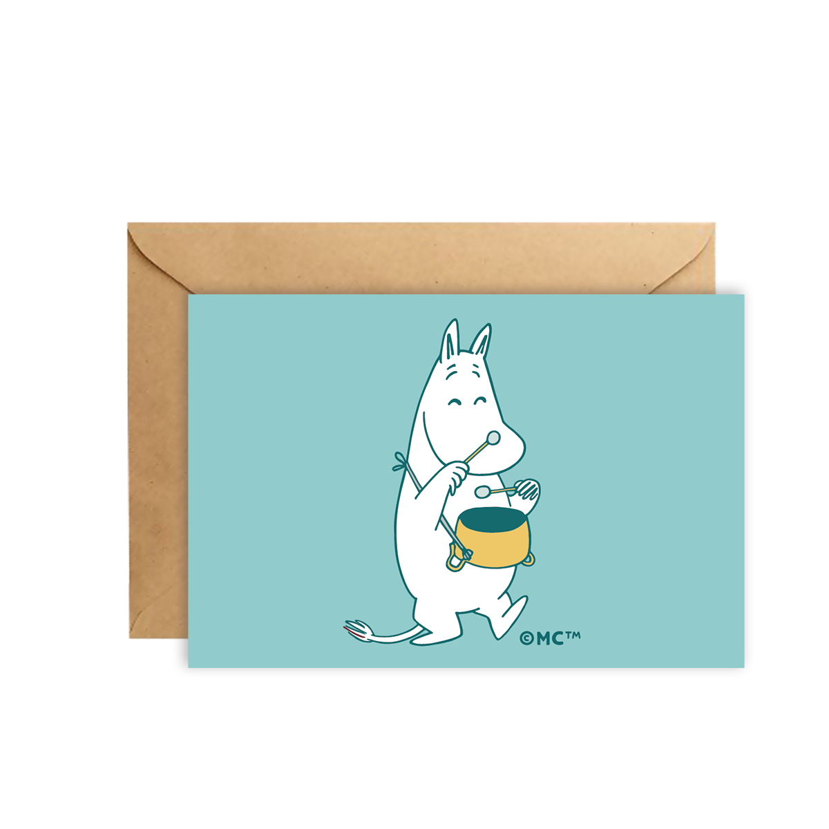 Moomin Mini Greeting Card - Happy Drum