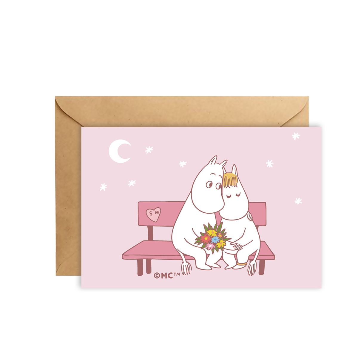 Moomin Mini Greeting Card - A Shared Moment with Snorkmaiden
