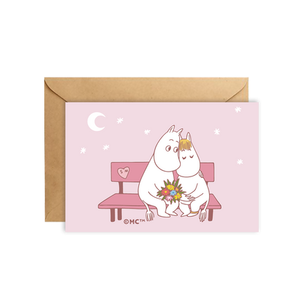 Moomin Mini Greeting Card - A Shared Moment with Snorkmaiden