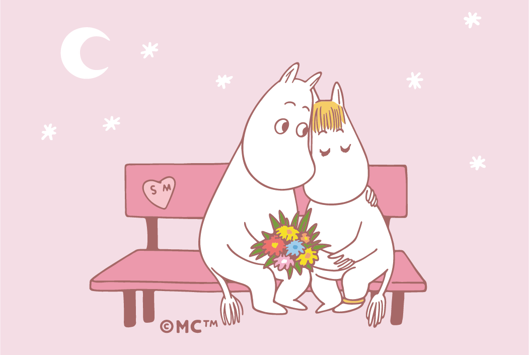 Moomin Mini Greeting Card - A Shared Moment with Snorkmaiden