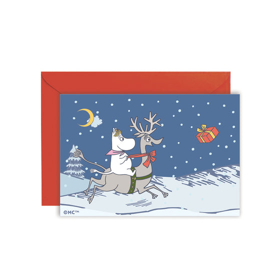 Moomin Mini Greeting Card - Snorkmaiden Magical Ride