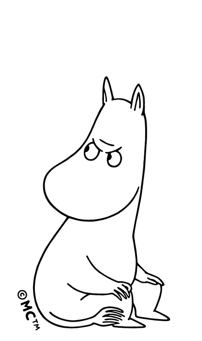 Moomin Character Sticker - Moody Moment