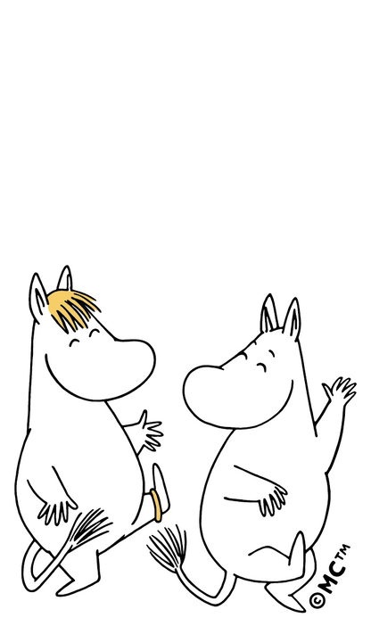 Moomin Character Sticker - Dancing with Snorkmaiden