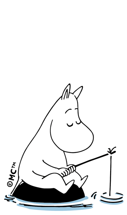 Moomin Character Sticker - Fishing Time