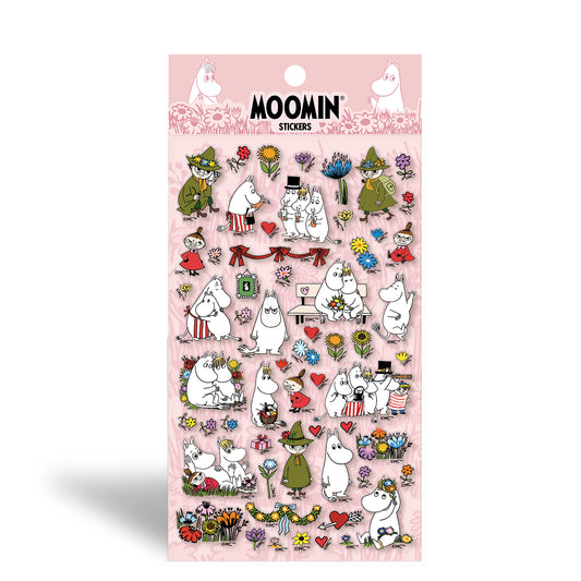 Moomin Journal Sticker Sheet - Characters Pink