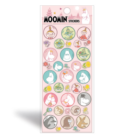 Moomin Journal Sticker Sheet - Bubble Pink