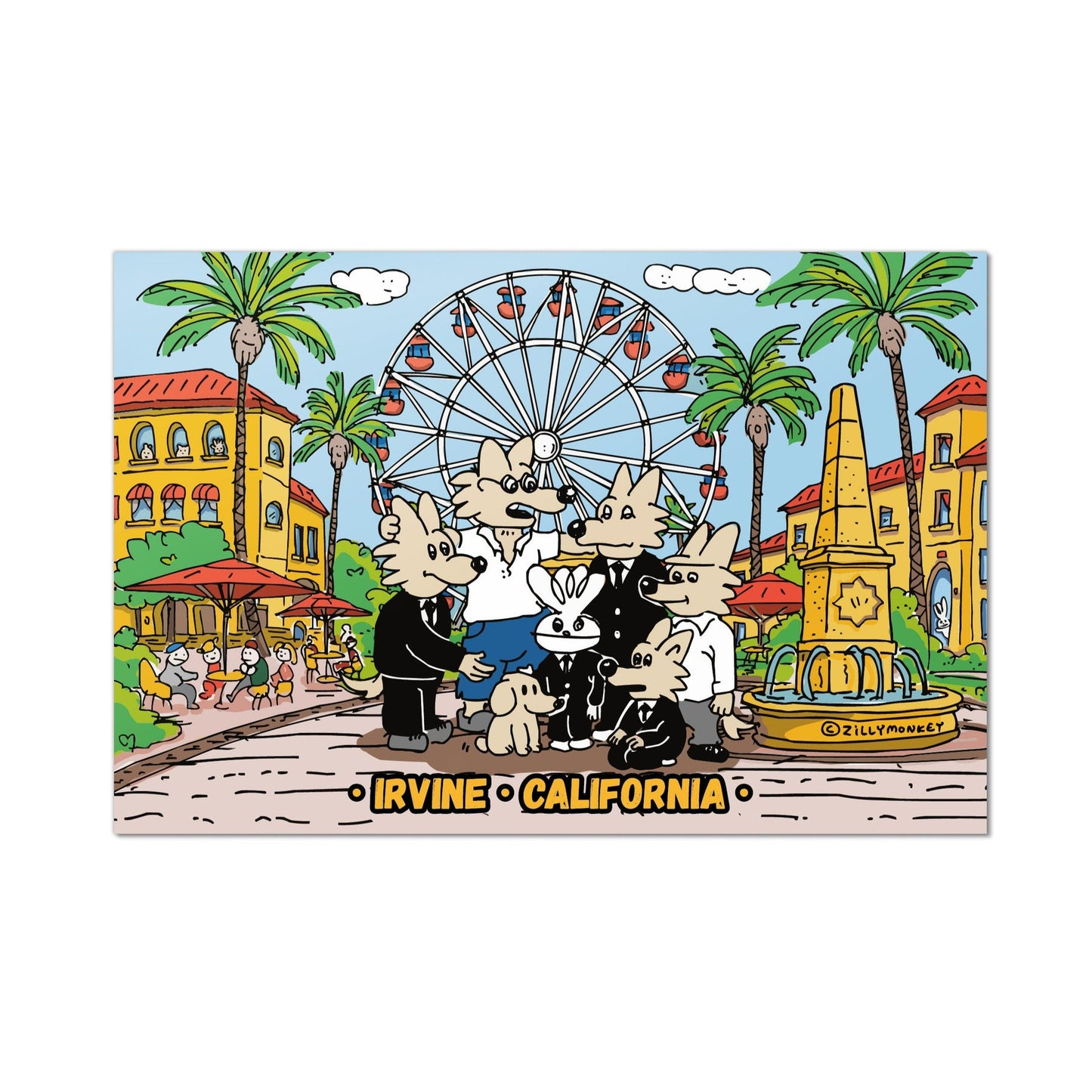 Civic Slicks Irvine Postcard