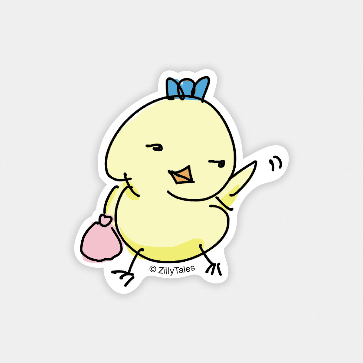 Pop Waving Goodbye Sticker