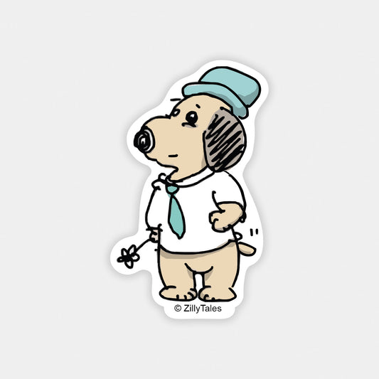 Scout with Flower Sticker