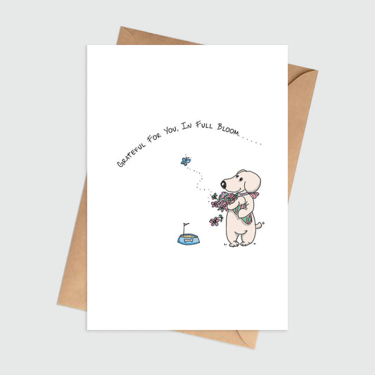 Grateful For You, In Full Bloom Thank You Card