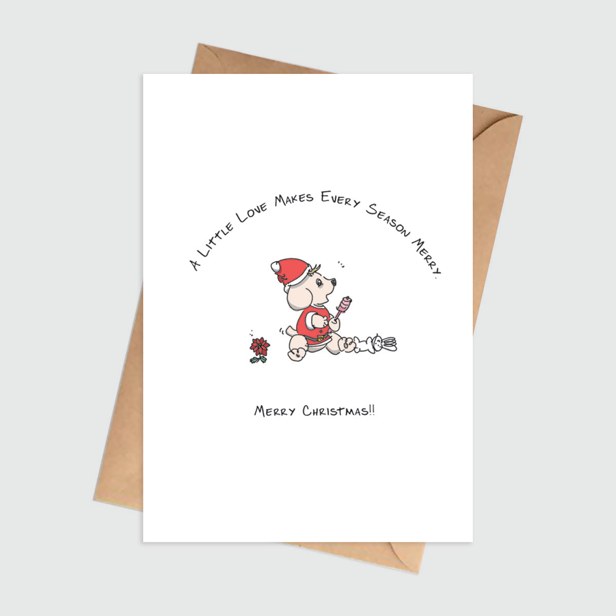 A Little Love Makes The Season Glow Christmas Card